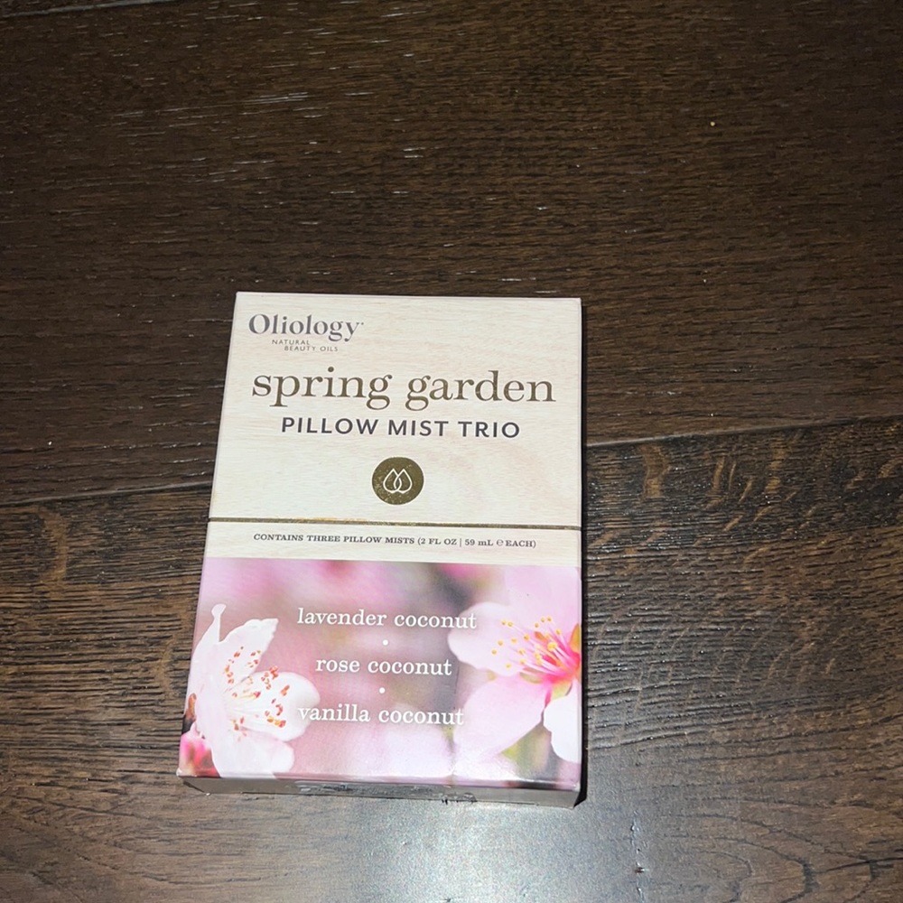 NEW Oliology Pillow Mist TRIO Lavender, Rose, Vanilla Coconut 2 oz Each